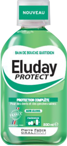 Eluday protect bain de bouche sans alcool pour une protection complète des dents et des gencives